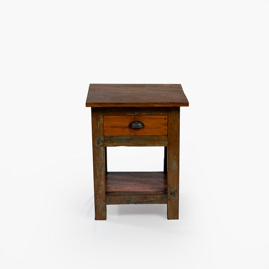 Table d'appoint en teck récupéré