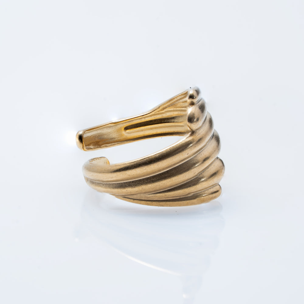Bali Gold Plated Fin Ring