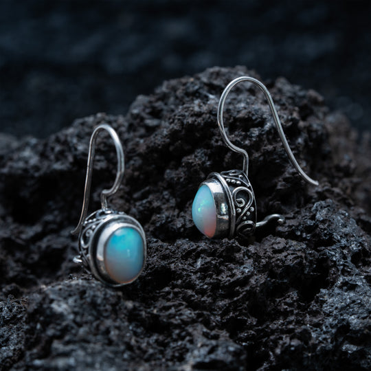Boucles d'Oreilles Filigrane Pierre de Lune