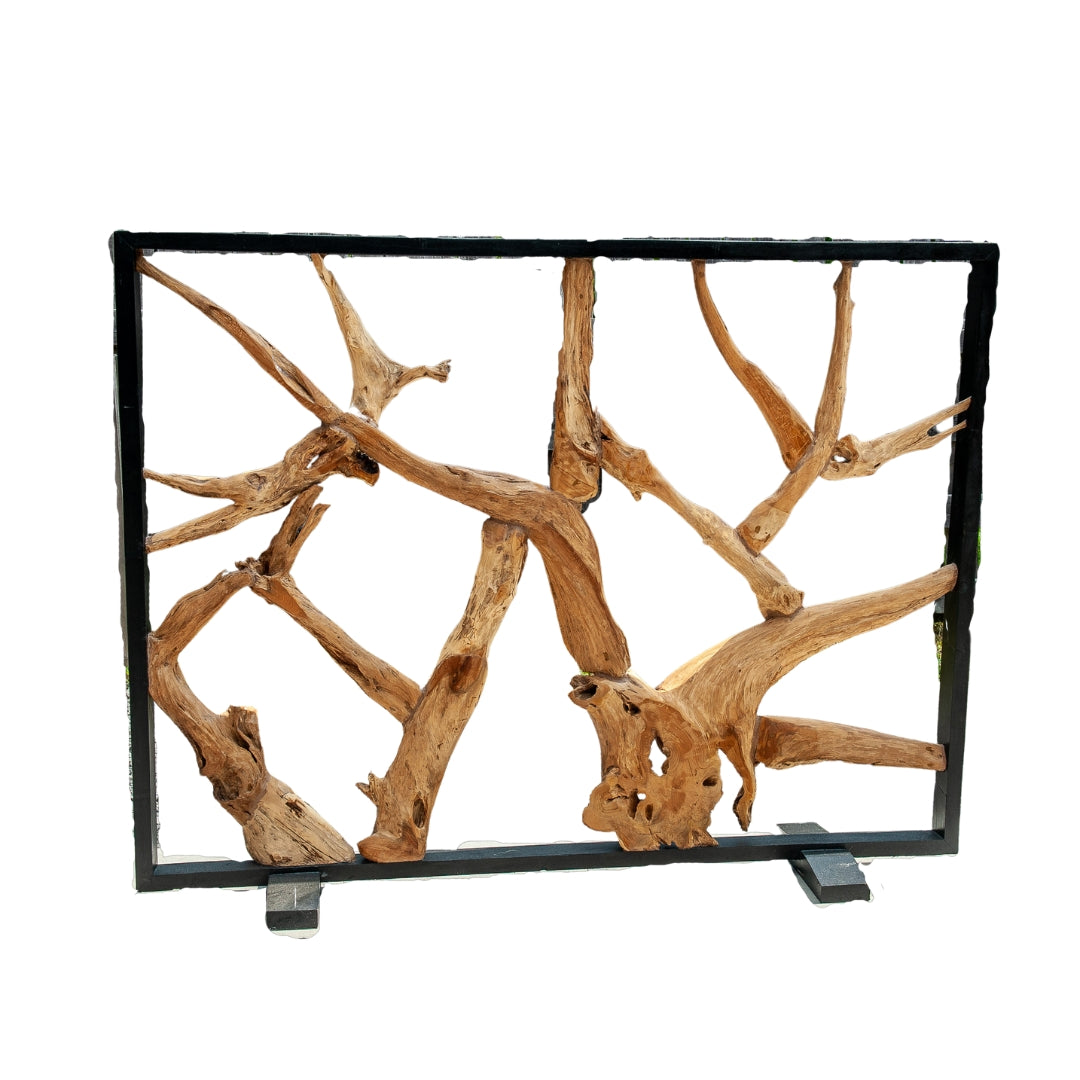 Javanese Framed Teak Root Sculpture