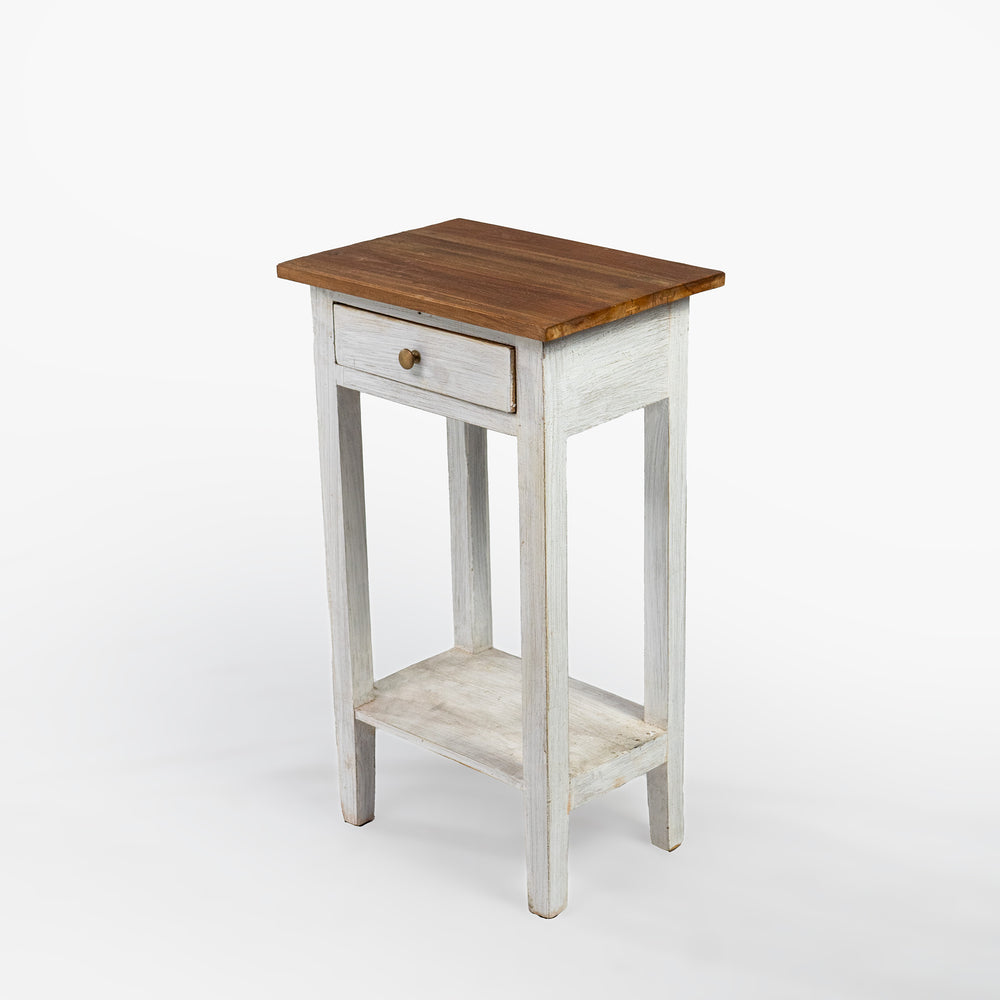 Table d'appoint en teck récupéré