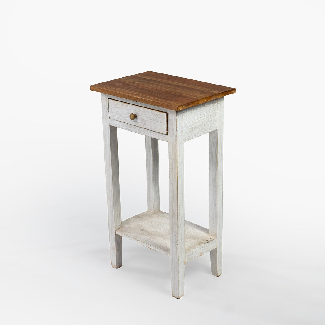 Table d'appoint en teck récupéré