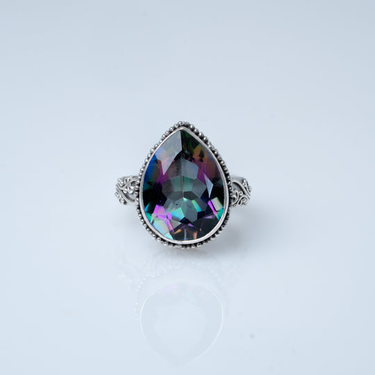 Bagues empilables multi-bandes grenat