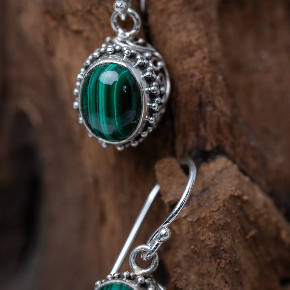 Boucles d'Oreilles Filigrane Pierre de Lune