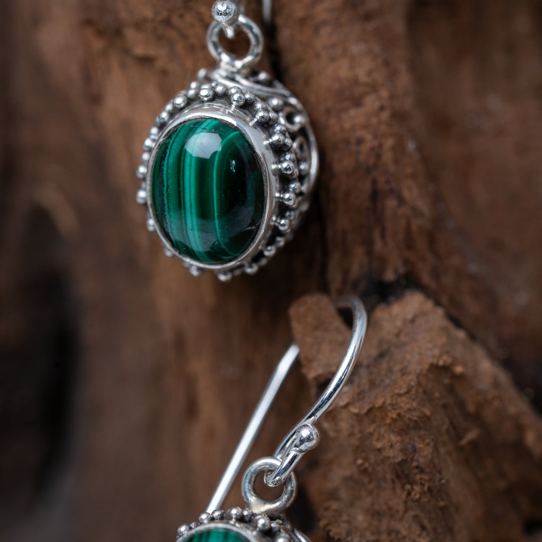 Boucles d'Oreilles Filigrane Pierre de Lune