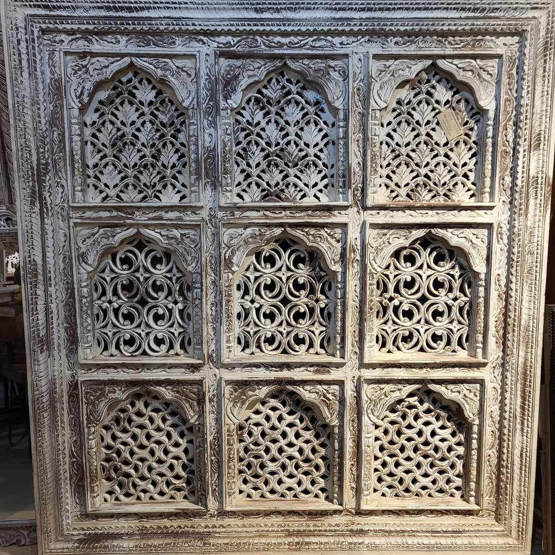 Large Handcrafted Rajasthani Wooden Panel