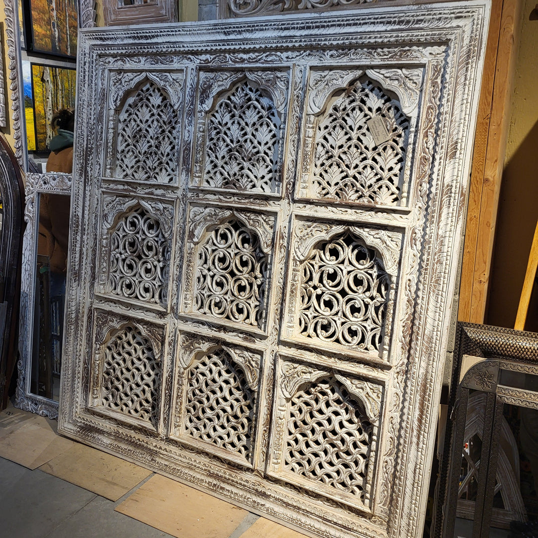 Large Handcrafted Rajasthani Wooden Panel