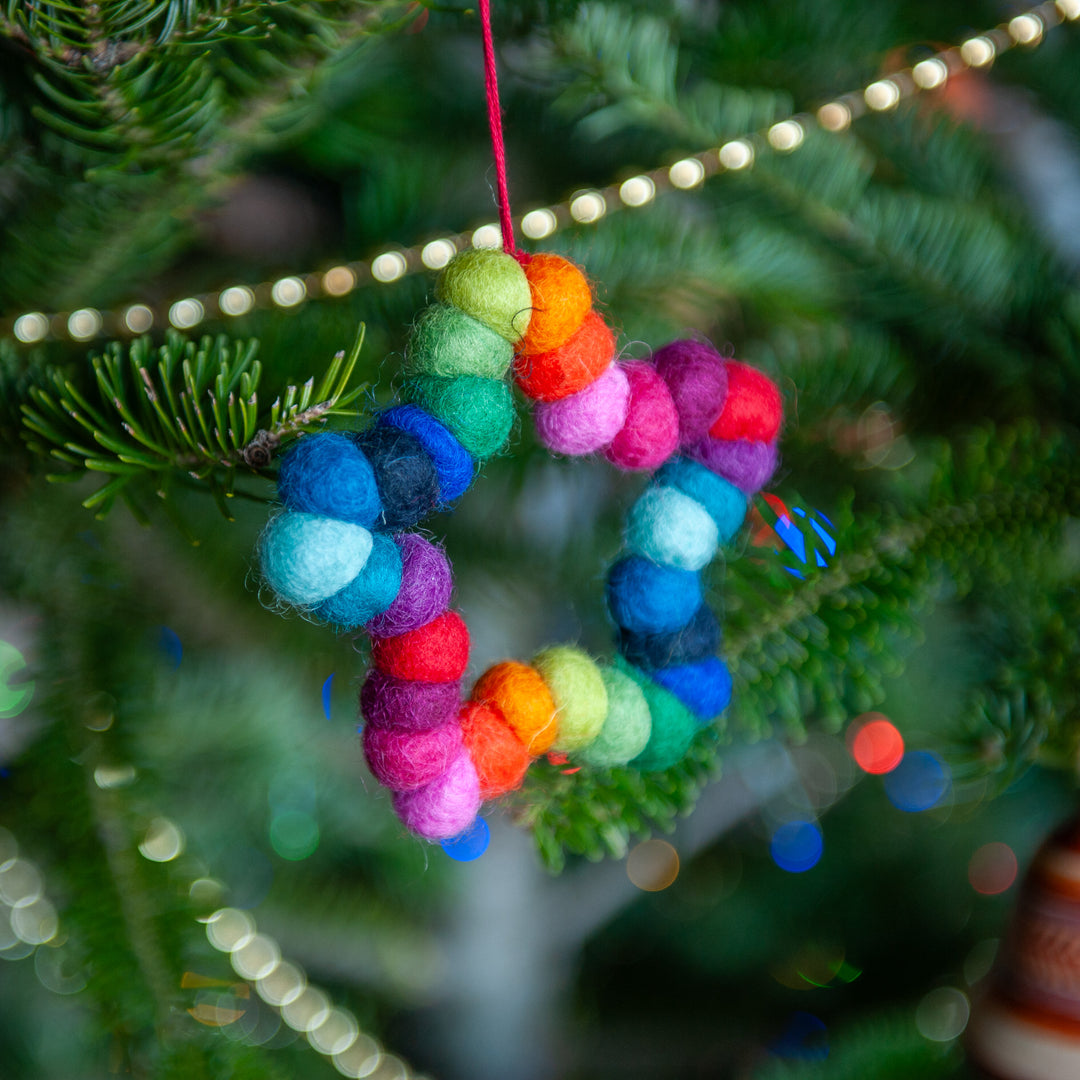 Pompom Star Ornament