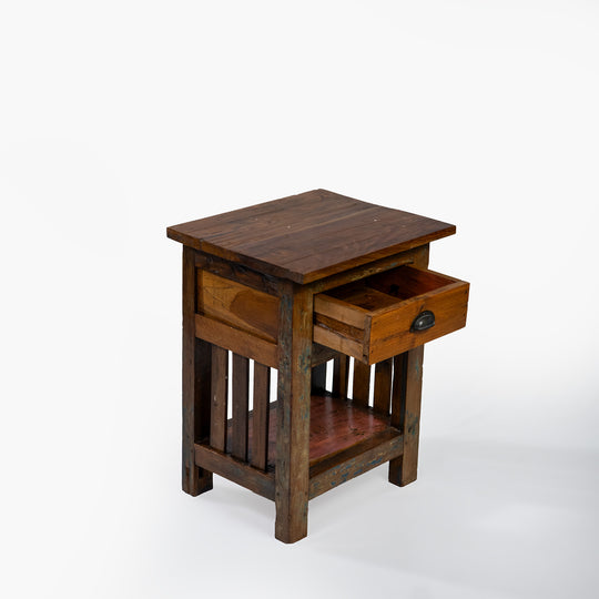 Table d'appoint en teck récupéré