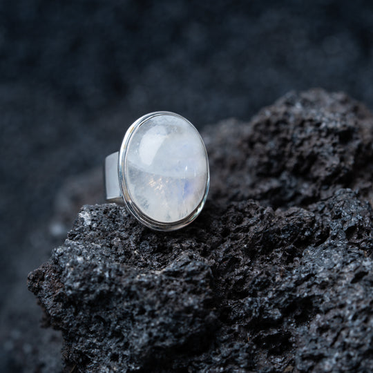 Bagues empilables multi-bandes grenat