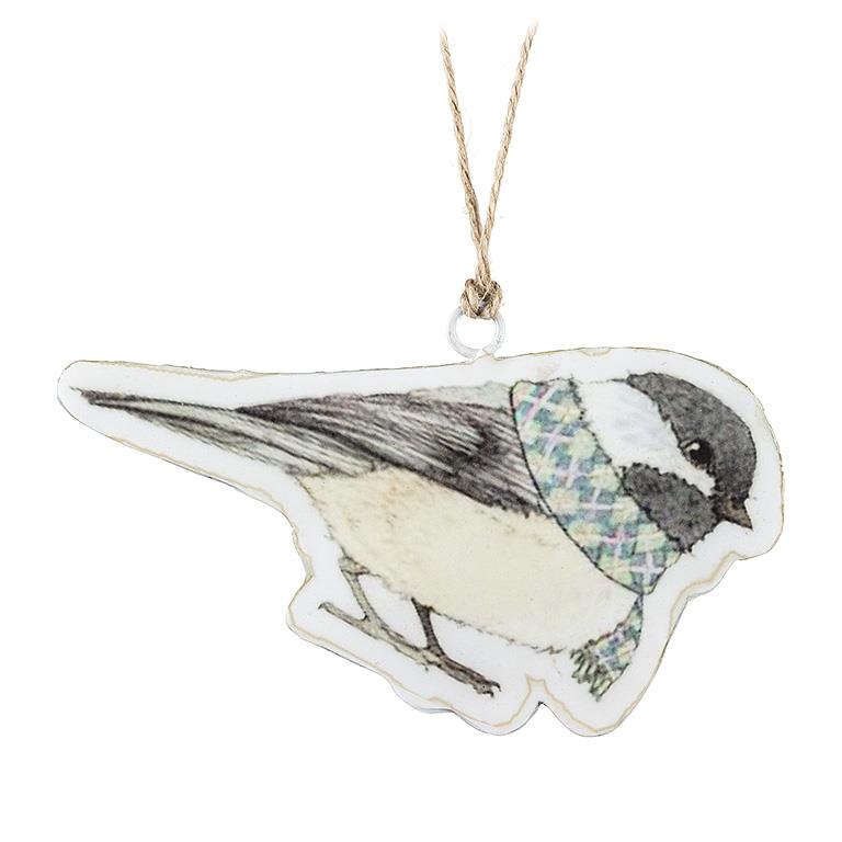 Metal Chickadee Ornament