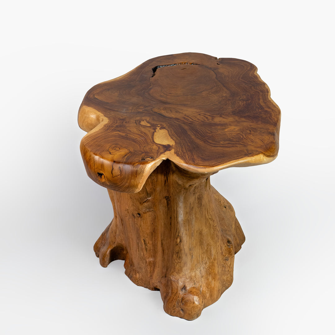 Table d'appoint en teck récupéré