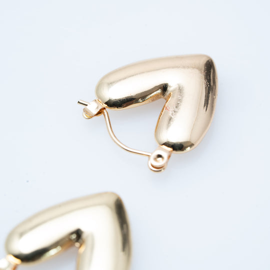 Boucles d'Oreilles Créoles Or avec Pierres Blanches et Roses