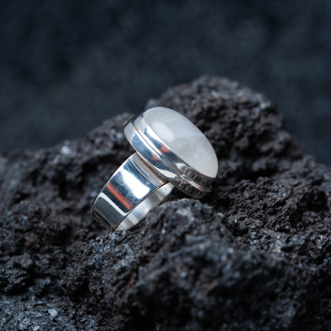 Bagues empilables multi-bandes grenat