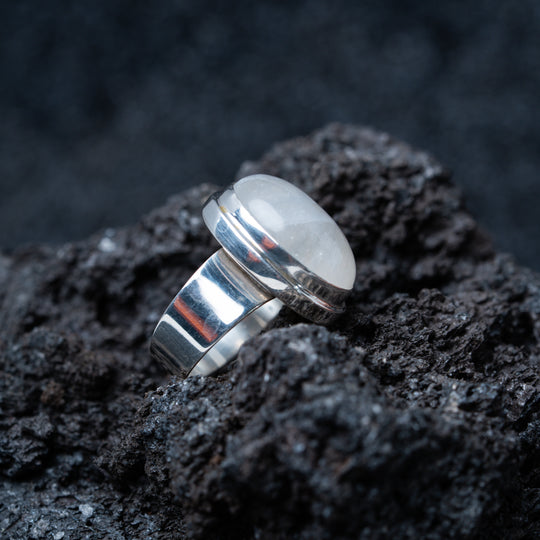 Bagues empilables multi-bandes grenat