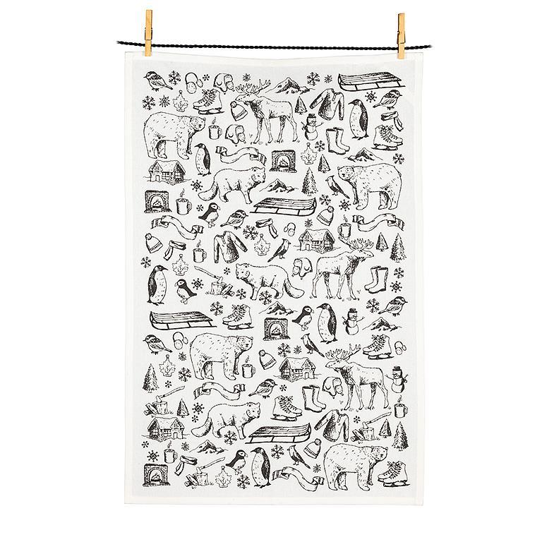 Winter Sketch Icon Kitchen Towel