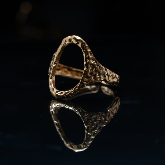 Bali Gold Plated Oval Ring