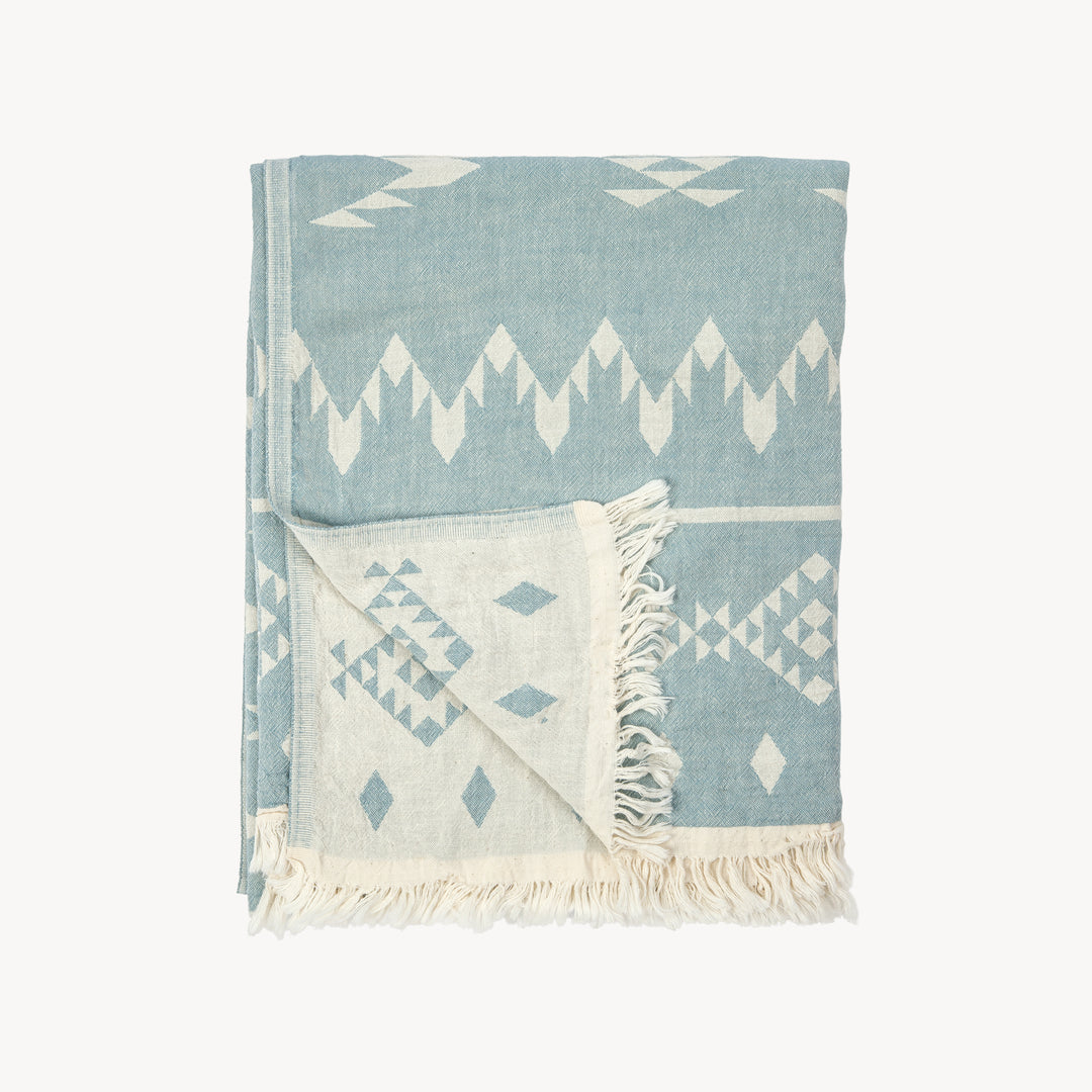 Turkish Towel - Atlas - Coastline Blue