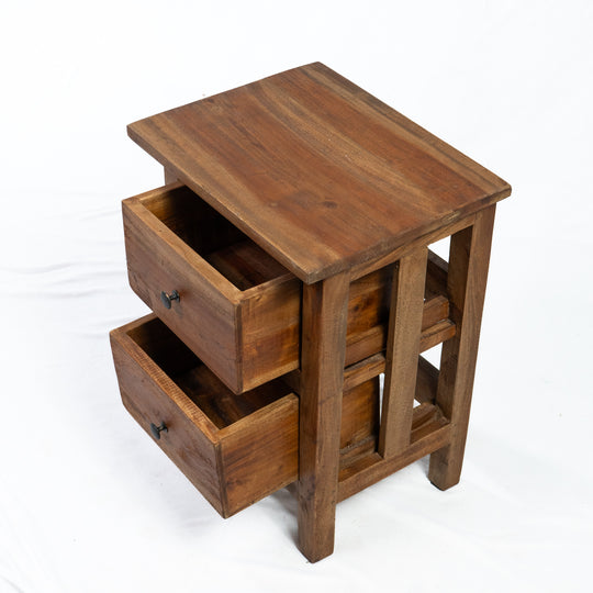 Table d'appoint en teck récupéré