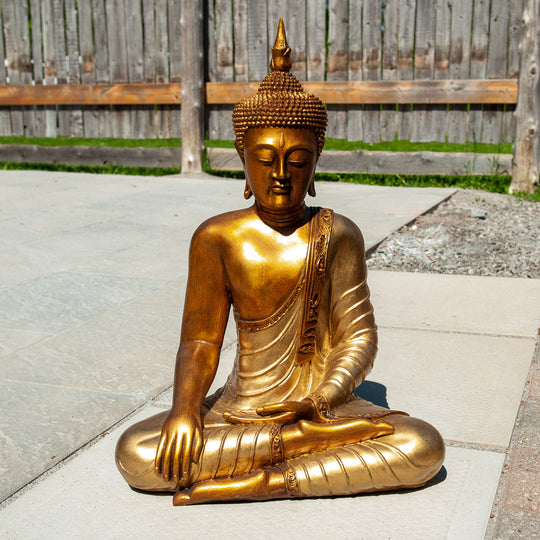 Bouddha méditant peint moyen