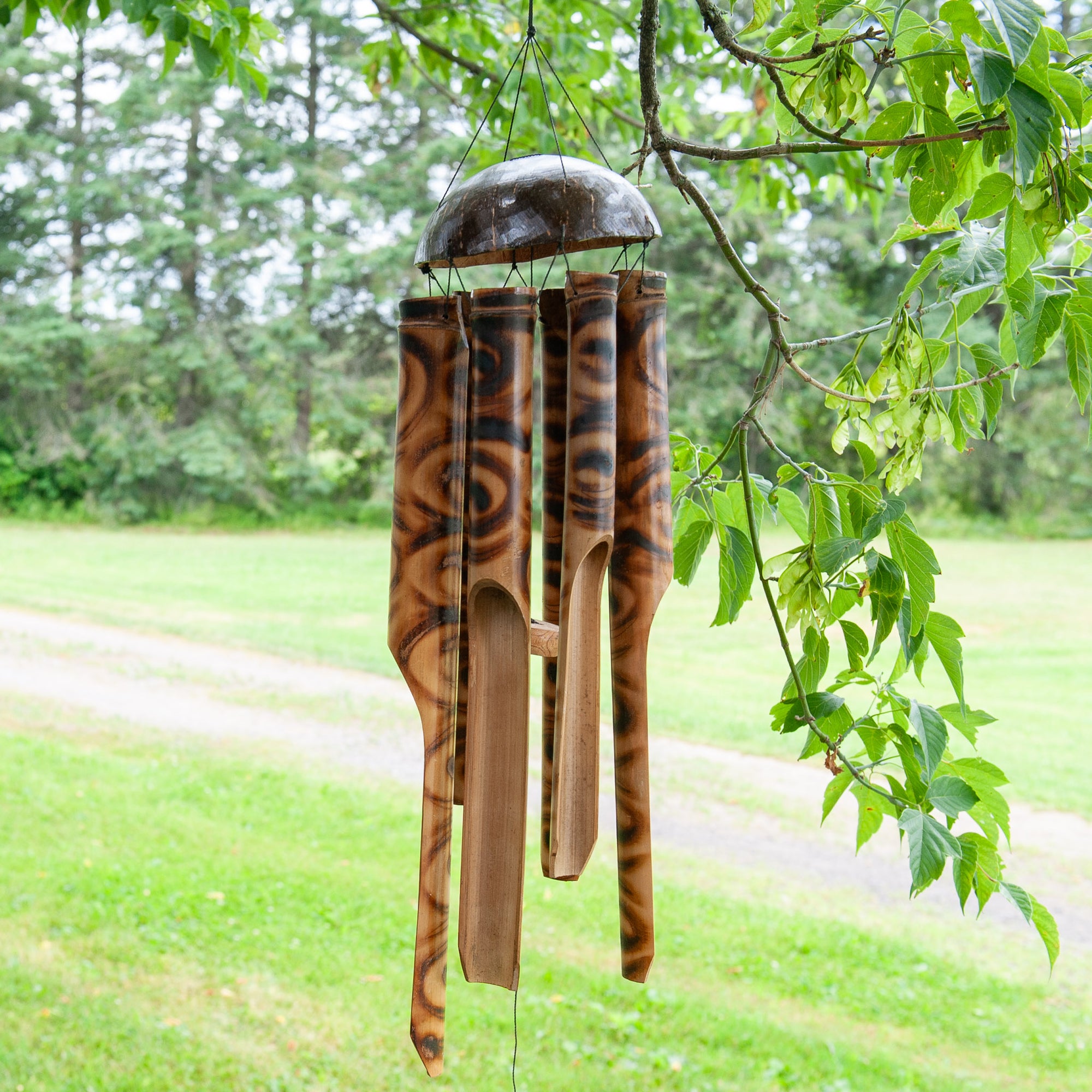 Burnt-Look Bamboo Wind-Chimes