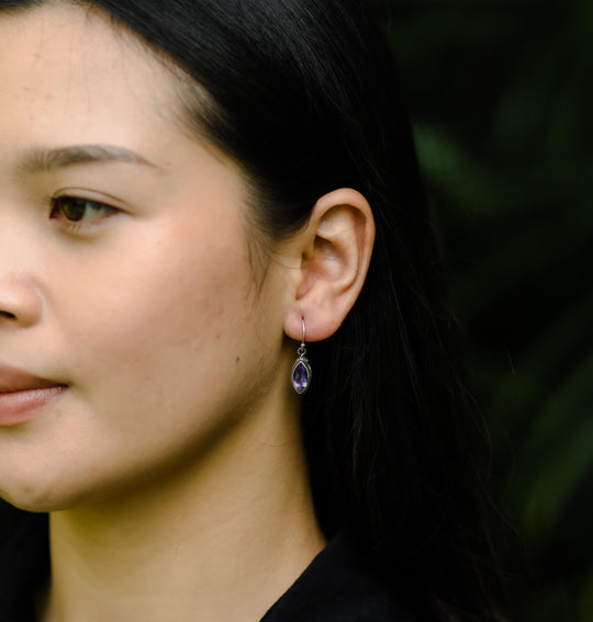 Boucles d'Oreilles Filigrane Pierre de Lune