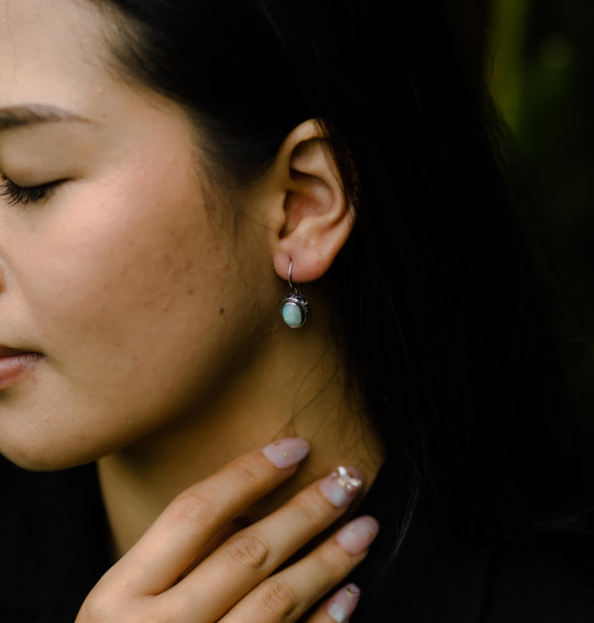 Boucles d'Oreilles Filigrane Pierre de Lune