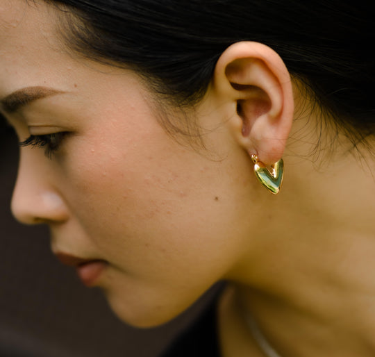 Boucles d'Oreilles Créoles Or avec Pierres Blanches et Roses