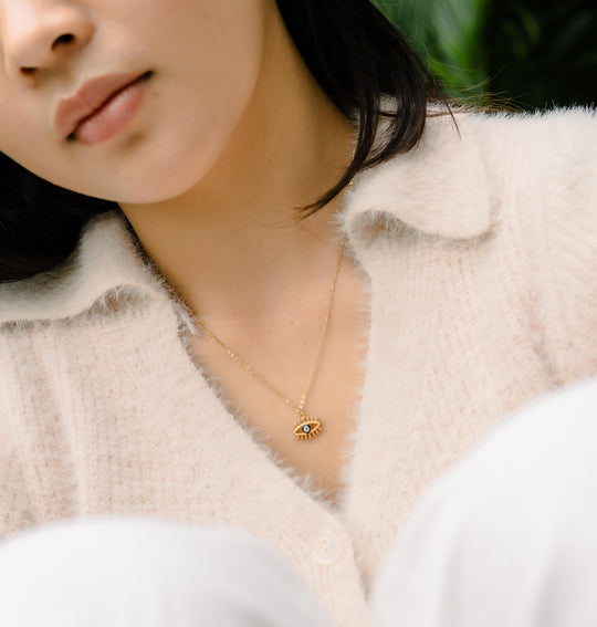 Collier Arbre de Vie Plaqué Or - Turquoise