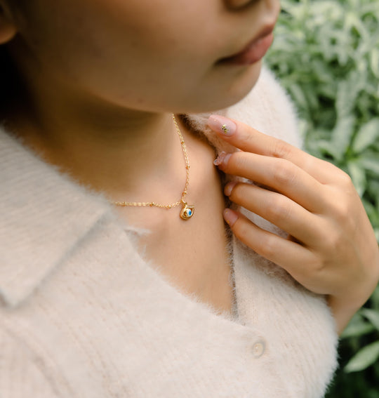 Collier Arbre de Vie Plaqué Or - Turquoise