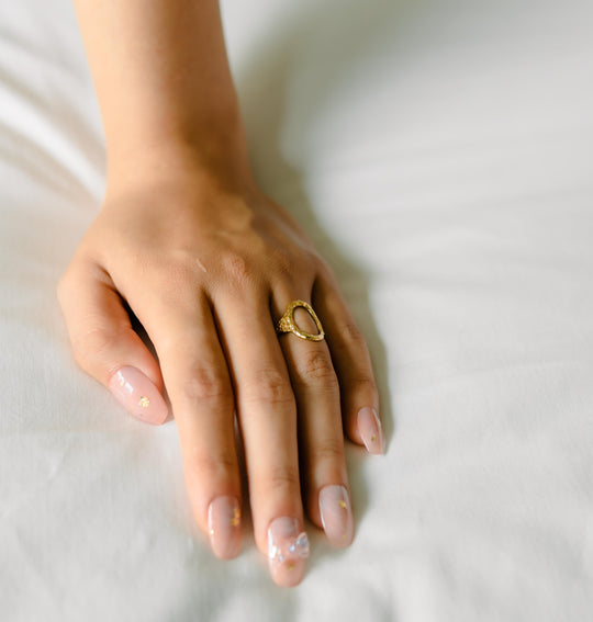 Bali Gold Plated Oval Ring