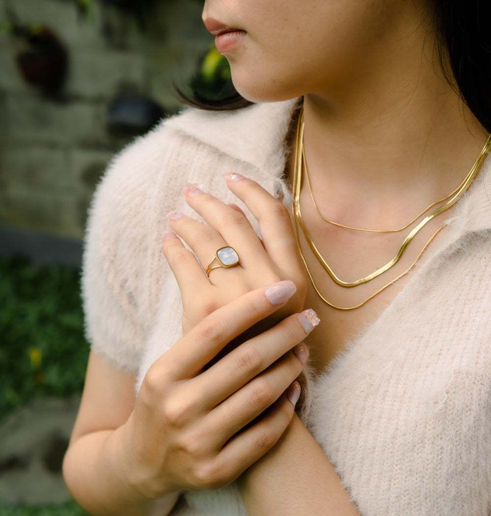 Bali Gold Plated Shell Ring