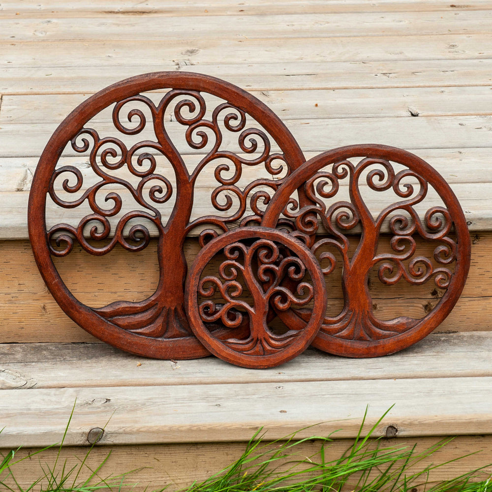 Tree of Life Round Panel - Brown