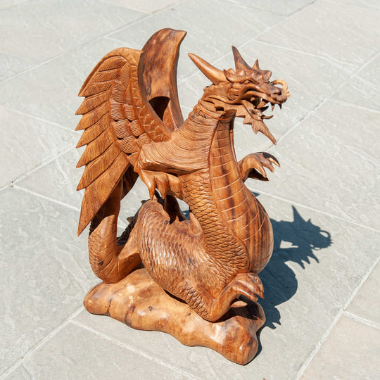 Suar Wood Dragon Statue