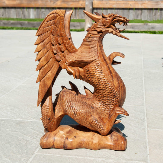 Suar Wood Dragon Statue
