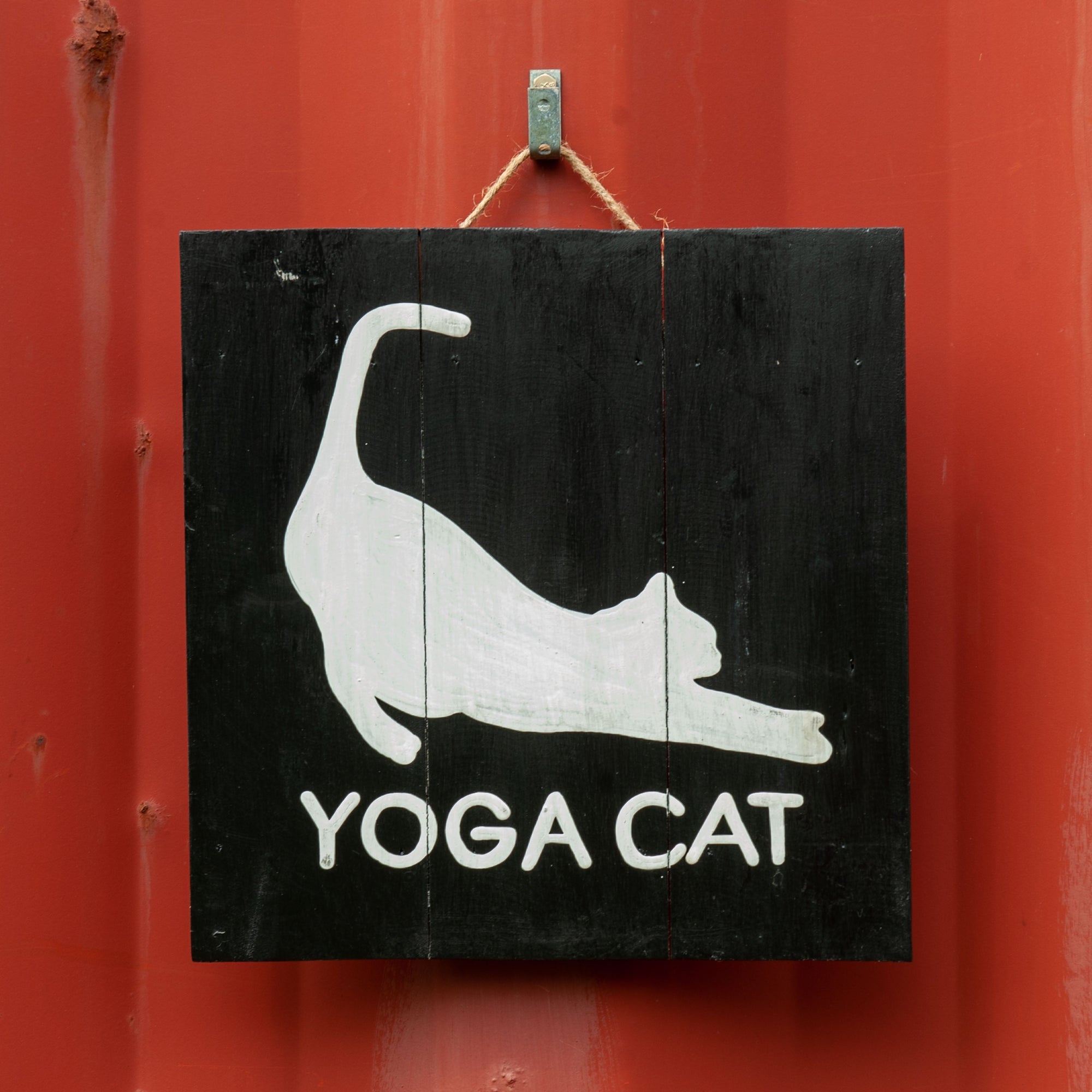 Cat Yoga - Wooden Sign