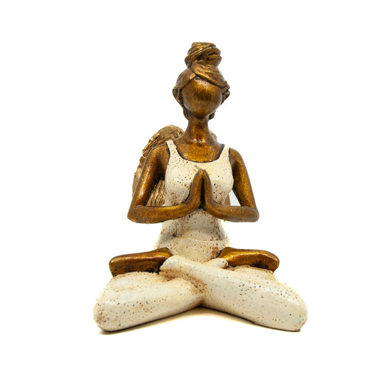 Painted Resin Yogi Angel