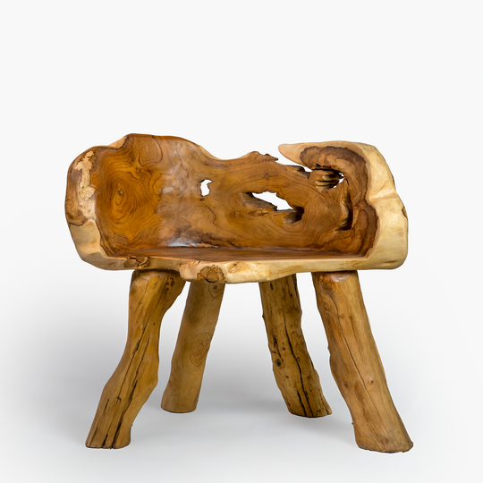 Table d'appoint en teck récupéré