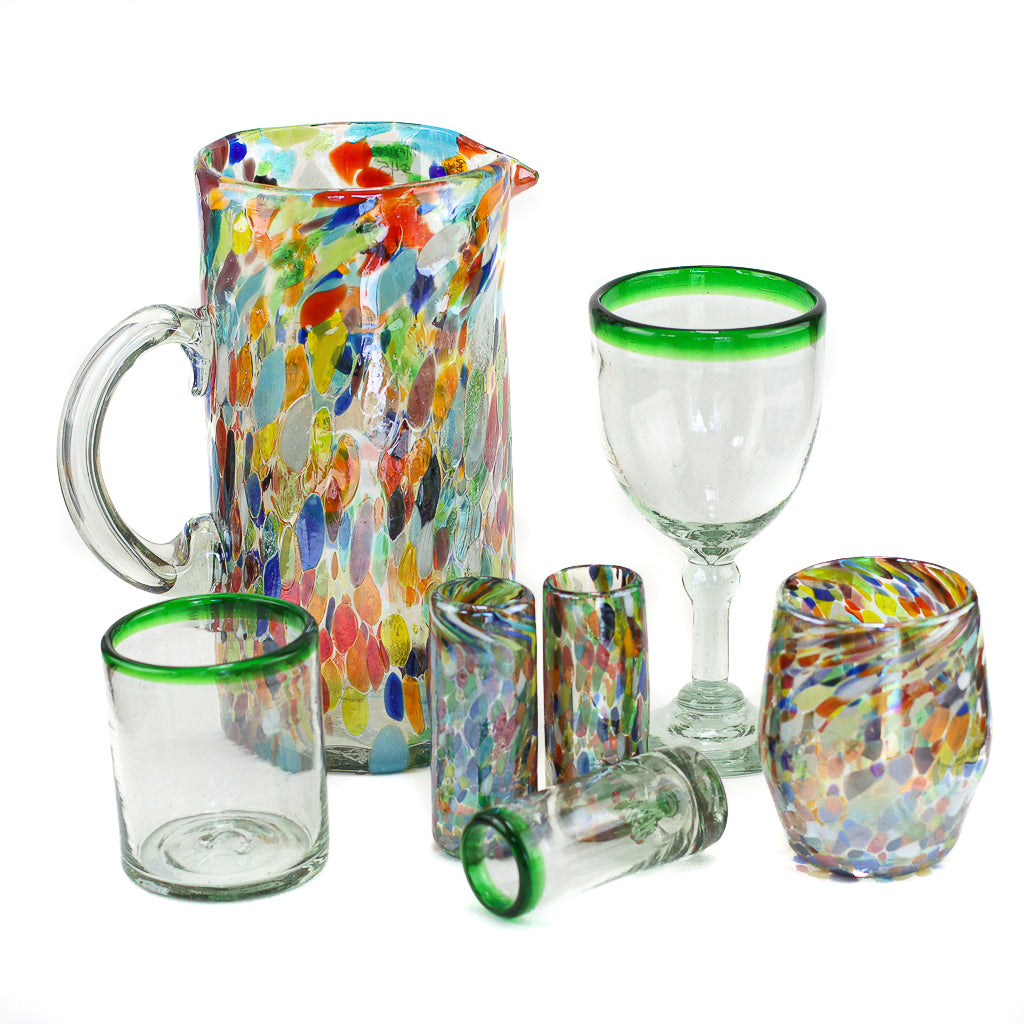 Mexican Wine Glass - Classic Rim - 7" - Red