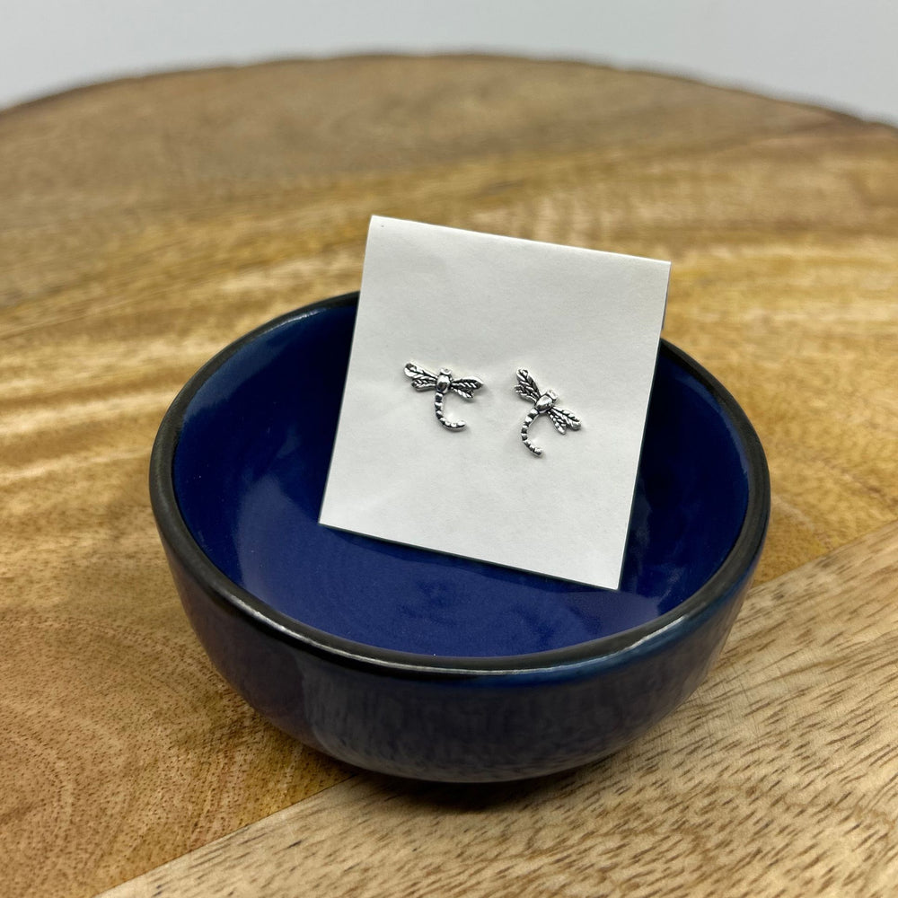 Thai Silver Dragonfly Stud