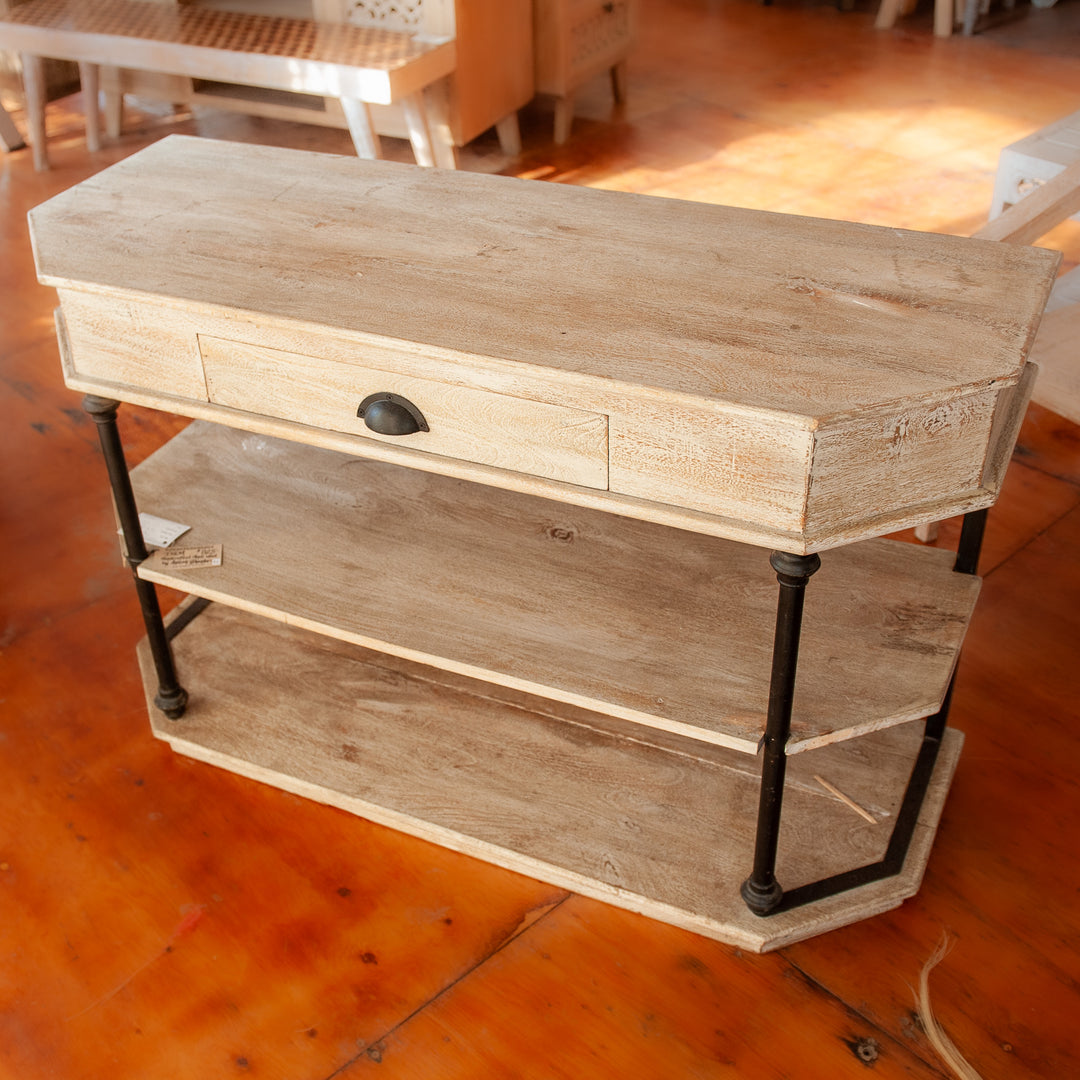 Indian Mango Wood & Iron Hallway Table