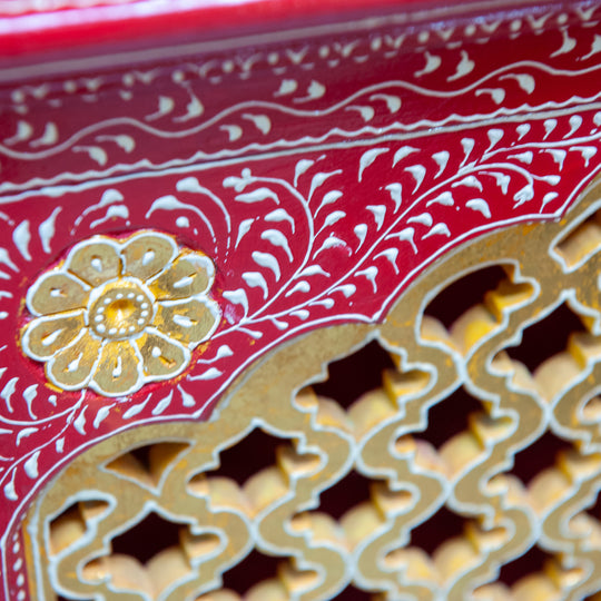 Rajasthani Handcrafted Wooden Temple Cabinet