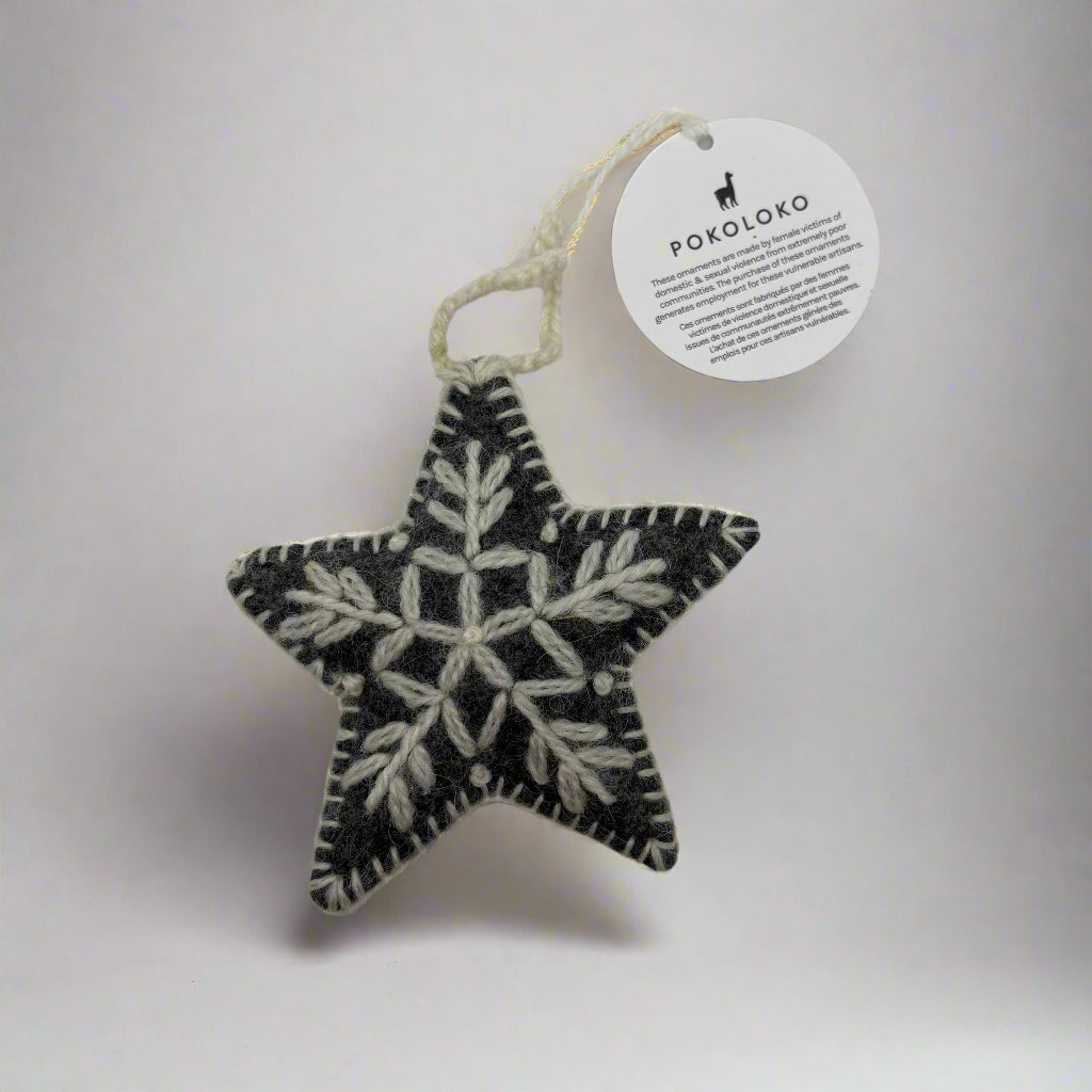 Poko Grey Star Ornament