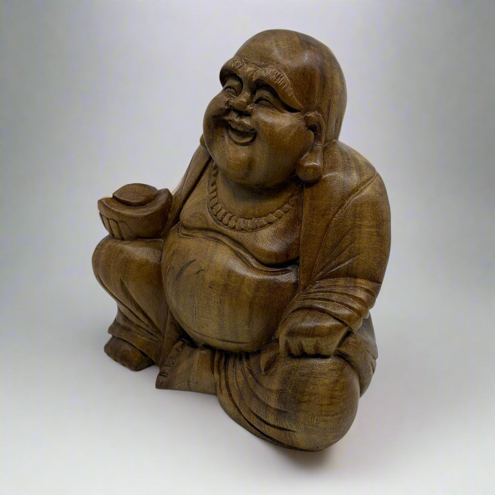 Handcarved Suar Wood Buddha