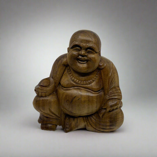 Handcarved Suar Wood Buddha