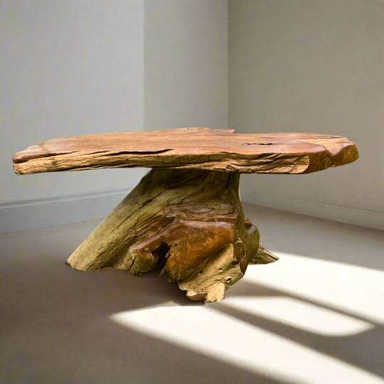 Table d'appoint en teck récupéré