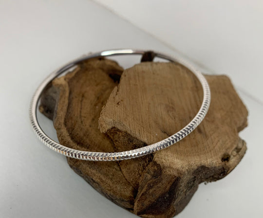 Jonc Argent - Serré Diamant