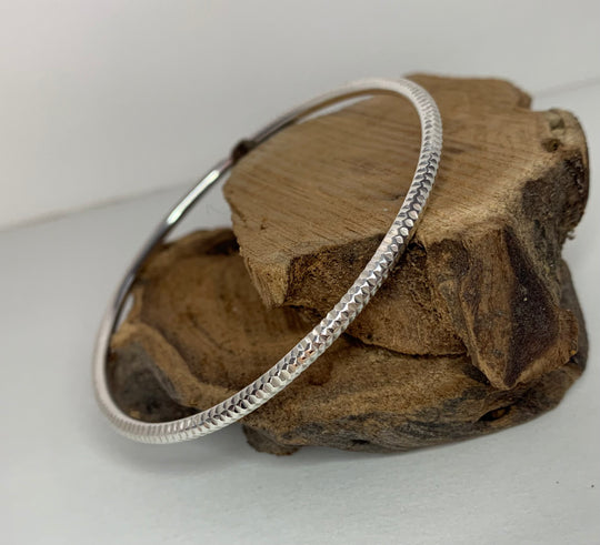 Jonc Argent - Serré Diamant