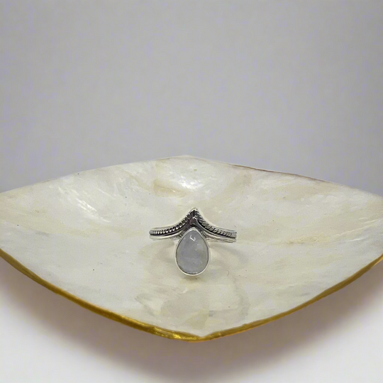 Teardrop Moonstone Ring