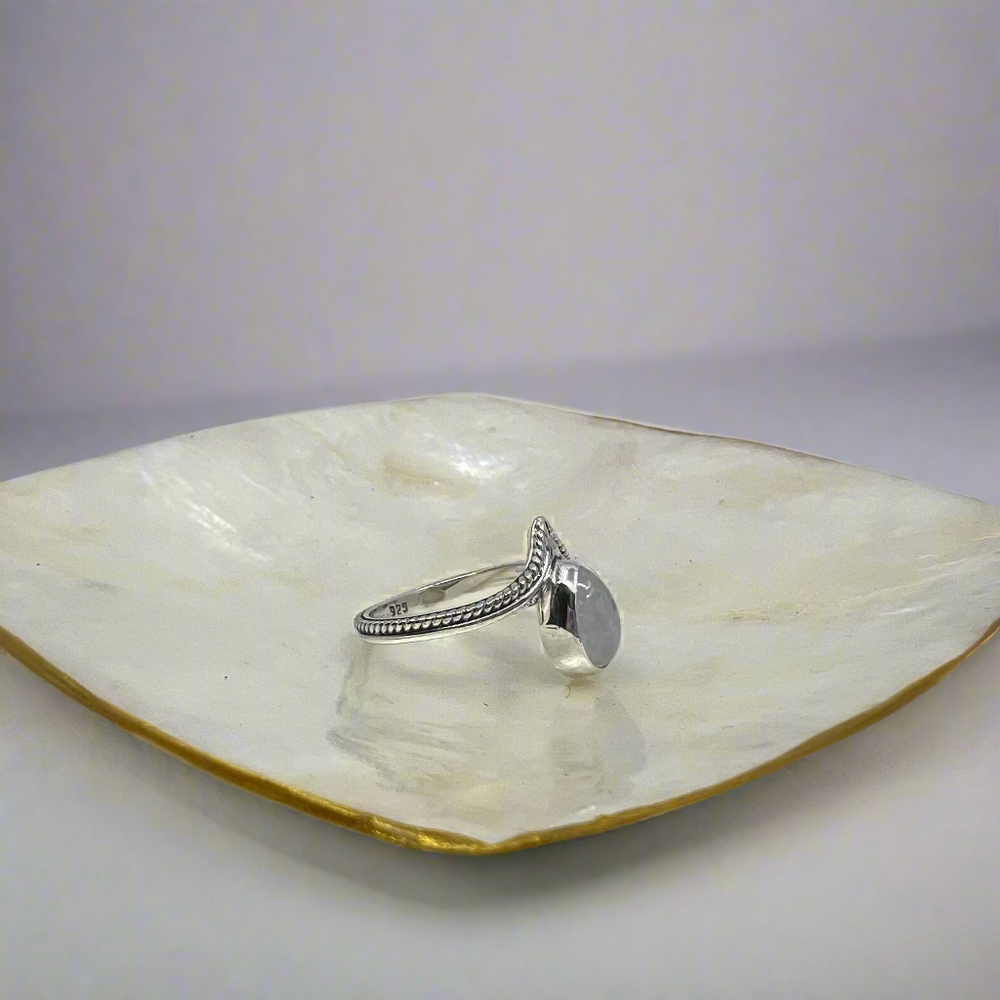 Teardrop Moonstone Ring